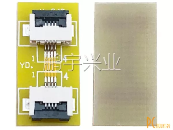 FFC/FPC-4P-0.5-4P-0.5 плата переходник для удлинения микрошлейфа FFC 4pin, шаг 0.5мм